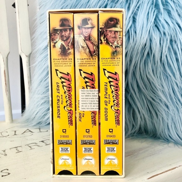 Indiana Jones, VHS, Trilogy, 3 Movie, Box Set, Vintage, 1999, Good Condition - Picture 2 of 16